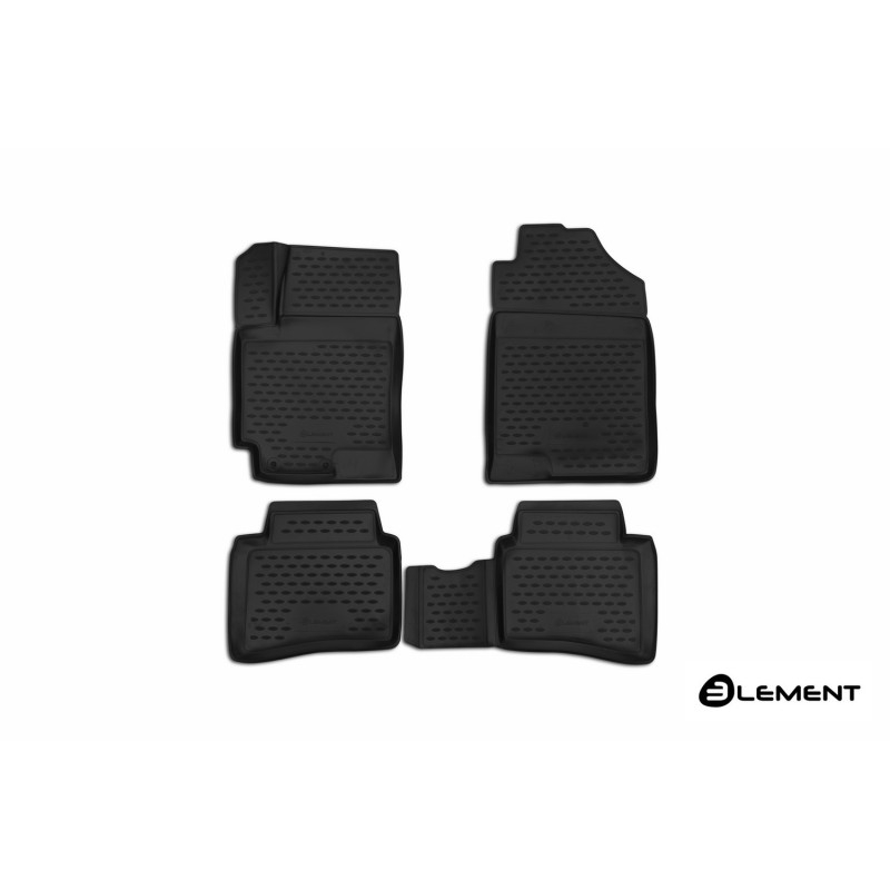 3D Tappetini su misura per KIA RIO (YB), 06/2017-, sedan/berlina 2 volumi (X-Line), 4 pcs. (Cod. N-E