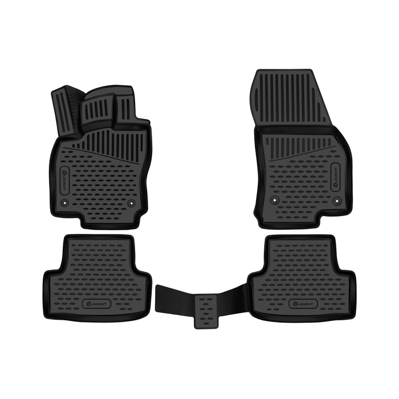 3D Tappetini su misura per SKODA Karoq, 2017-, station wagon, Europe, without box under driver's sea
