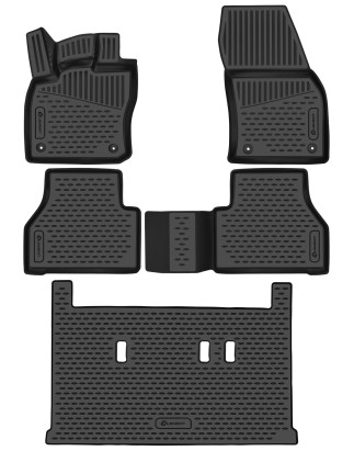 3D Tappetini su misura per VOLKSWAGEN Caddy 2020 - Minivan Long, 7 posti, Europe, 5pcs. (Cod. N-EXP.
