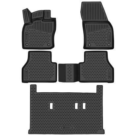 3D Tappetini su misura per VOLKSWAGEN Caddy 2020 - Minivan Long, 7 posti, Europe, 5pcs. (Cod. N-EXP.