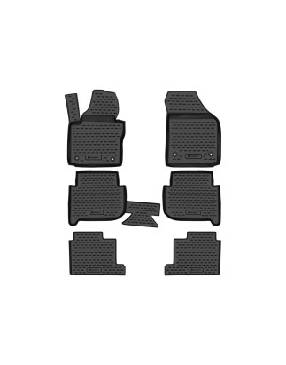 Tappetini su misura per VOLKSWAGEN Touran (I), 2003-2010, (II), 2010-2015, 7 posti., 6 pcs. (Cod. N-