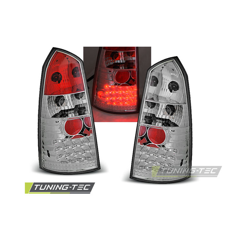 Fanali Posteriori LED Cromato per Ford Focus Mk1 10/1998-10/2004 (Cod. TT-LDFO01)