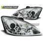 Fari Anteriori con Luci Diurne Luci Diurne Cromato per Ford Focus 11/2001-10/2004 (Cod. TT-LPFO24)