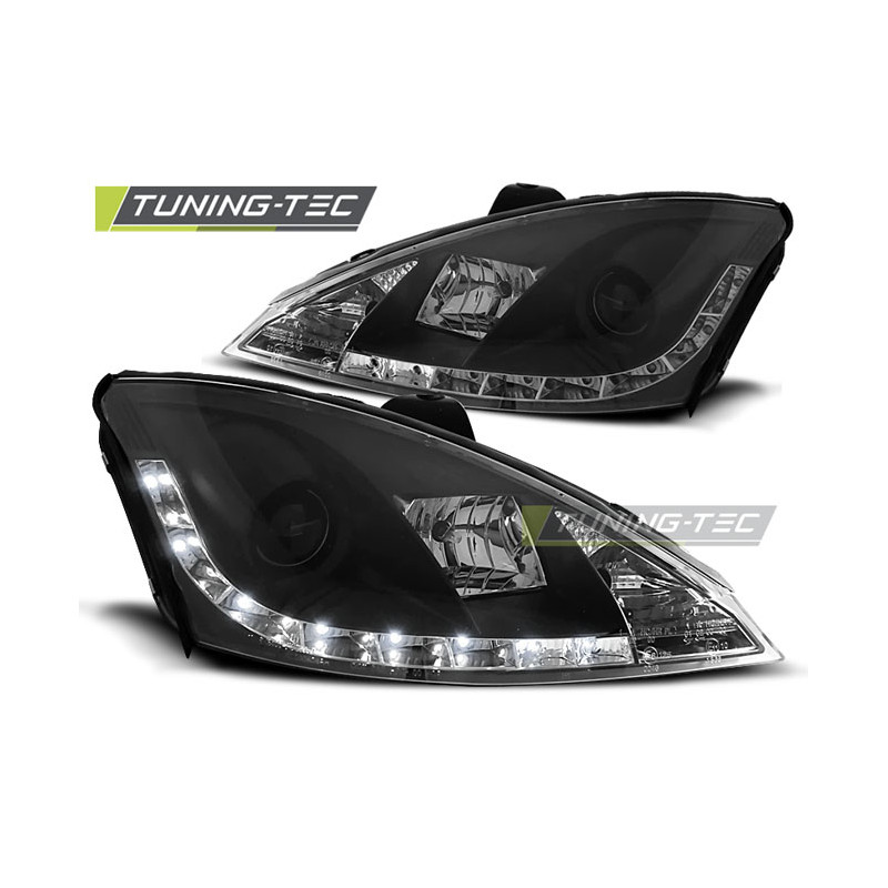 Fari Anteriori con Luci Diurne Luci Diurne Nero per Ford Focus 11/2001-10/2004 (Cod. TT-LPFO25)