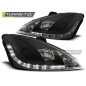 Fari Anteriori con Luci Diurne Luci Diurne Nero per Ford Focus 11/2001-10/2004 (Cod. TT-LPFO25)