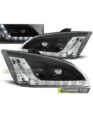 Fari Anteriori con Luci Diurne Luci Diurne Nero per Ford Focus Ii 09/2004-01/2008 (Cod. TT-LPFO19)