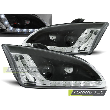 Fari Anteriori con Luci Diurne Luci Diurne Nero per Ford Focus Ii 09/2004-01/2008 (Cod. TT-LPFO19)