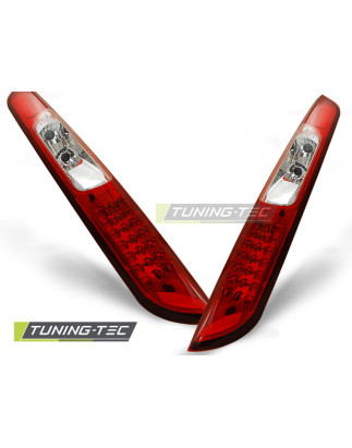 Fanali Posteriori LED LED Rosso/bianco per Ford Focus Mk2 09/2004-2008 (Cod. TT-LDFO07)