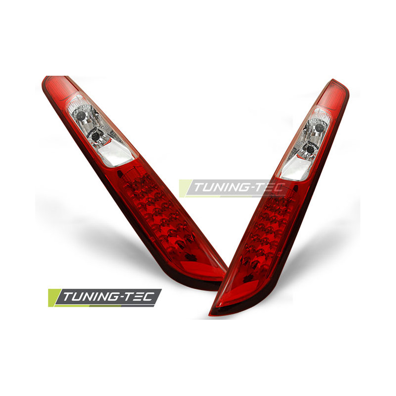 Fanali Posteriori LED LED Rosso/bianco per Ford Focus Mk2 09/2004-2008 (Cod. TT-LDFO07)