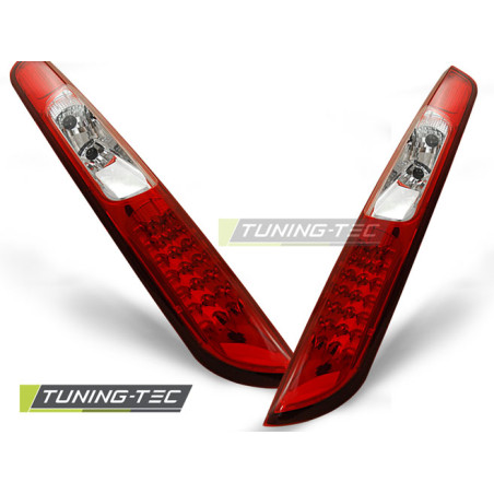 Fanali Posteriori LED LED Rosso/bianco per Ford Focus Mk2 09/2004-2008 (Cod. TT-LDFO07)