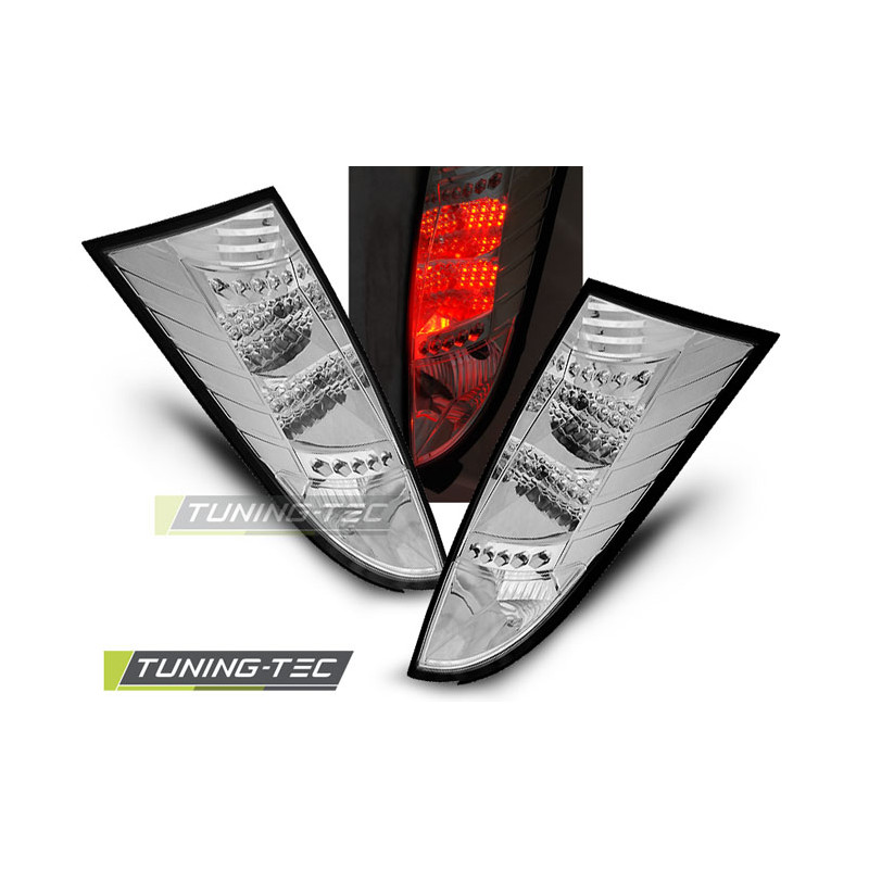 Fanali Posteriori LED LED Cromato per Ford Focus Mk1 10/1998-10/2004 (Cod. TT-LDFO03)