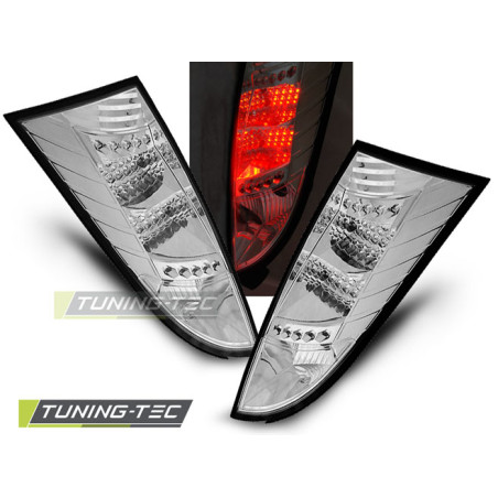 Fanali Posteriori LED LED Cromato per Ford Focus Mk1 10/1998-10/2004 (Cod. TT-LDFO03)
