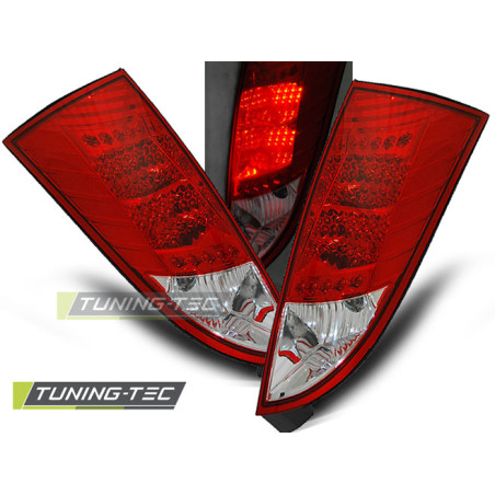 Fanali Posteriori LED LED Rosso/bianco per Ford Focus Mk1 10/1998-10/2004 (Cod. TT-LDFO04)