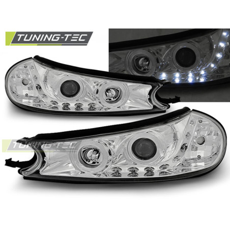 Fari Anteriori con Luci Diurne Luci Diurne Cromato per Ford Mondeo 10/1996-08/2000 (Cod. TT-LPFO16)