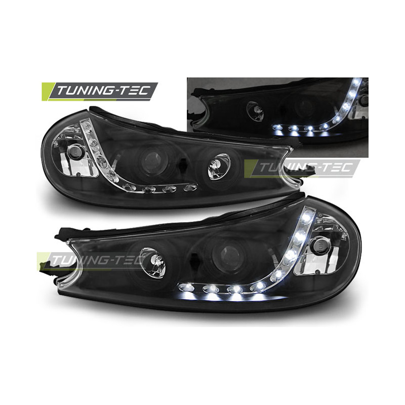 Fari Anteriori con Luci Diurne Luci Diurne Nero per Ford Mondeo 10/1996-08/2000 (Cod. TT-LPFO17)