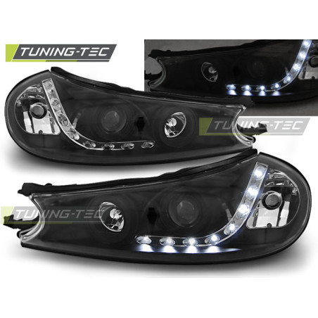 Fari Anteriori con Luci Diurne Luci Diurne Nero per Ford Mondeo 10/1996-08/2000 (Cod. TT-LPFO17)