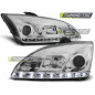 Fari Anteriori con Luci Diurne Luci Diurne Cromato per Ford Focus Ii 09/2004-01/2008 (Cod. TT-LPFO20