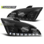 Fari Anteriori con Luci Diurne Luci Diurne Nero per Ford Focus Ii 09/2004-01/2008 (Cod. TT-LPFO21)