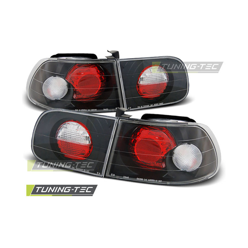 Fanali Posteriori Nero per Honda Civic 3D 09/1991-08/1995 (Cod. TT-LTHO10)