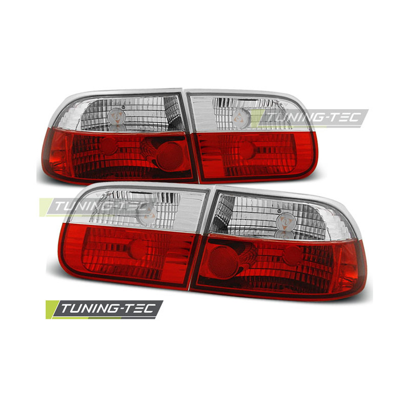 Fanali Posteriori Rosso/bianco per Honda Civic 3D 09/1991-08/1995 (Cod. TT-LTHO05)