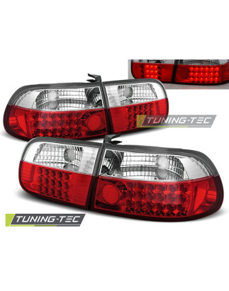 Fanali Posteriori LED Rosso/bianco per Honda Civic 3D 09/1991-08/1995 (Cod. TT-LDHO01)