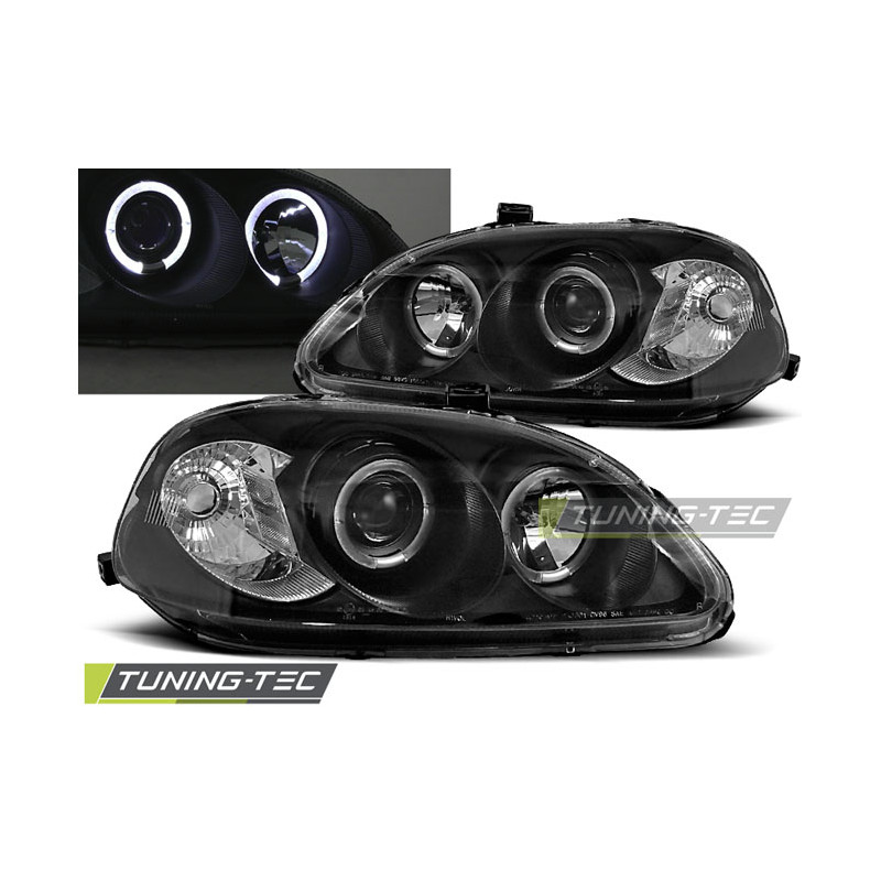 Fari Anteriori Angel Eyes per Honda Civic 09/1995-02/1999 (Cod. TT-LPHO05)