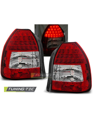 Fanali Posteriori LED Rosso/bianco per Honda Civic 3D 09/1995-02/2001 (Cod. TT-LDHO02)