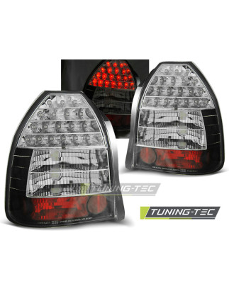Fanali Posteriori LED Nero per Honda Civic 3D 09/1995-02/2001 (Cod. TT-LDHO09)