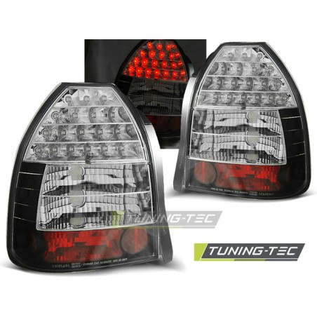 Fanali Posteriori LED Nero per Honda Civic 3D 09/1995-02/2001 (Cod. TT-LDHO09)
