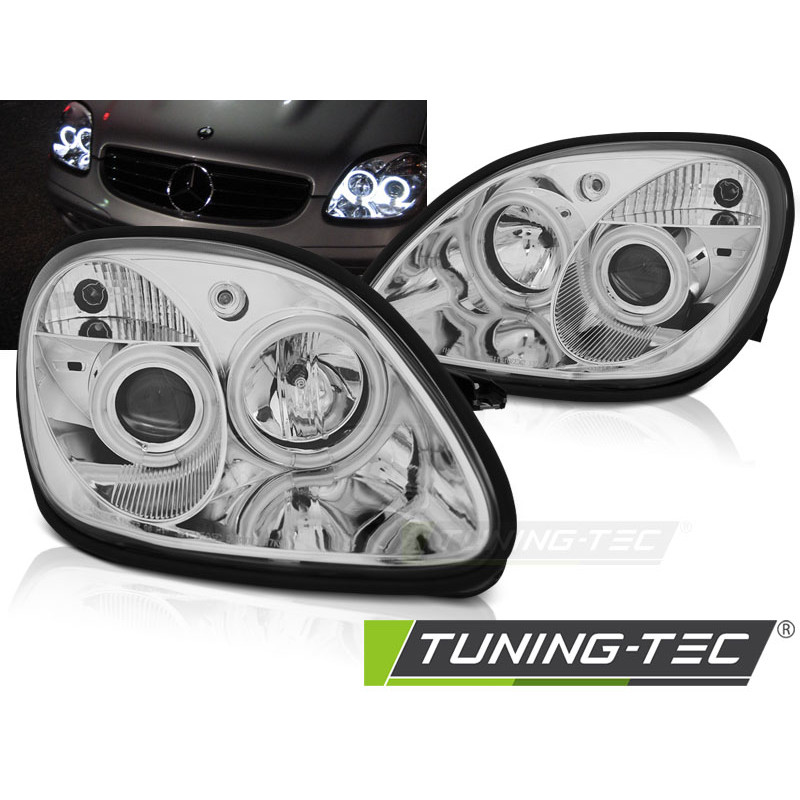 Fari Anteriori Angel Eyes per Mercedes-Benz R170 Slk 04/1996-2004 (Cod. TT-LPME14)