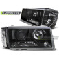 Fari Anteriori Nero per Mercedes-Benz 190 W201/190 12/1982-05/1993 (Cod. TT-LPME46)