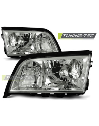 Fari Anteriori Cromato per Mercedes-Benz W202 Classe C 06/1993-06/2000 (Cod. TT-LPME08)