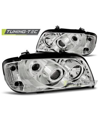 Fari Anteriori Cromato per Mercedes-Benz W202 Classe C 06/1993-06/2000 (Cod. TT-LPME10)
