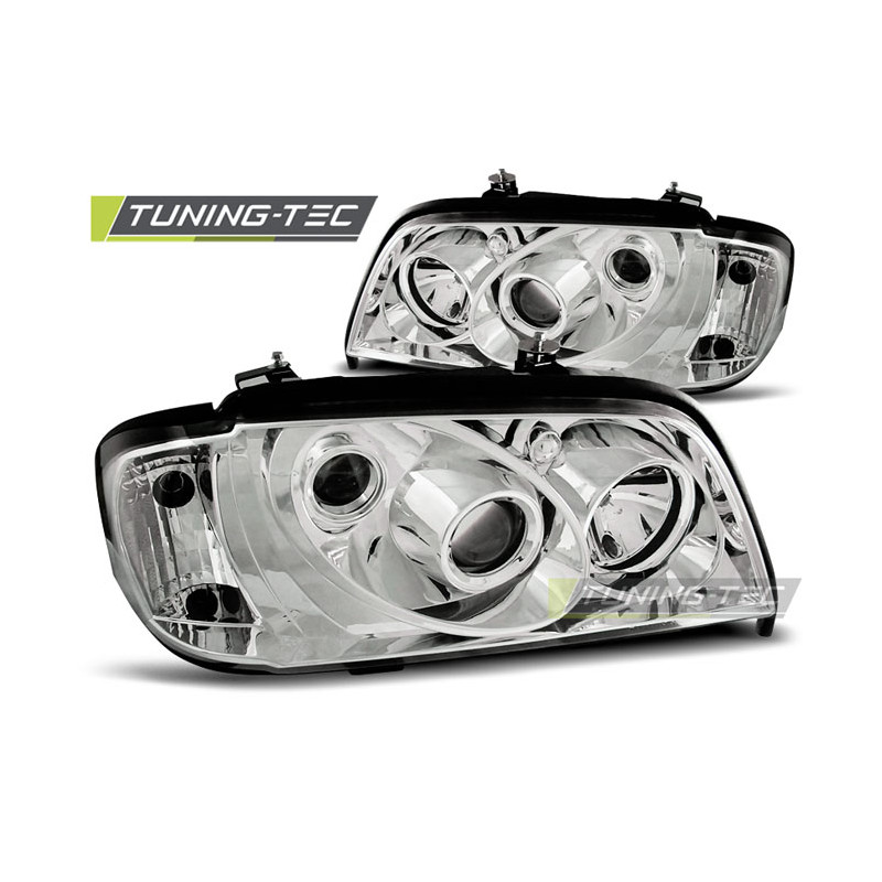Fari Anteriori Cromato per Mercedes-Benz W202 Classe C 06/1993-06/2000 (Cod. TT-LPME10)
