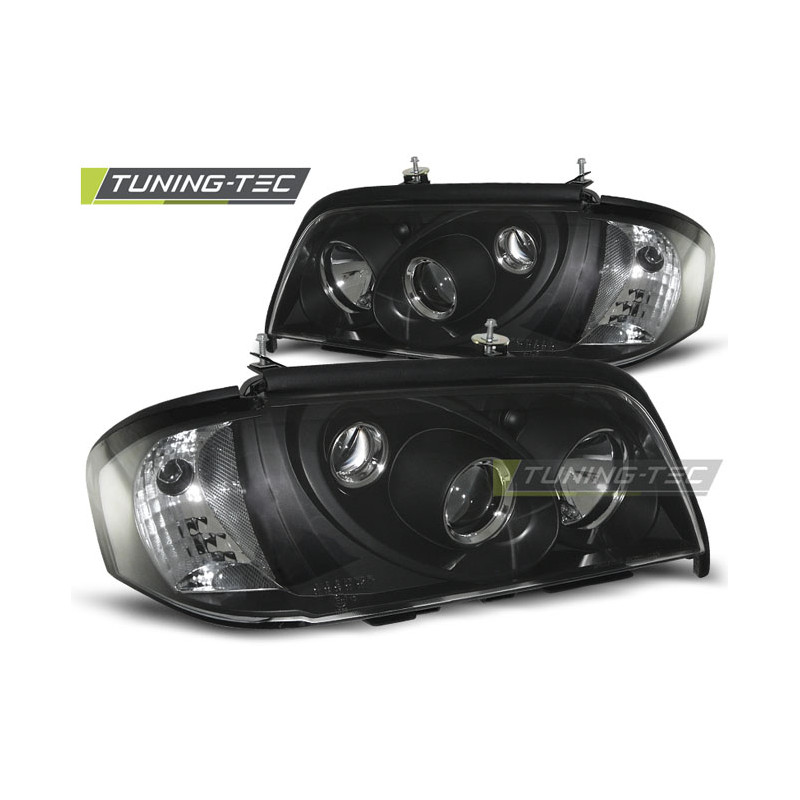 Fari Anteriori Nero per Mercedes-Benz W202 Classe C 06/1993-06/2000 (Cod. TT-LPME11)
