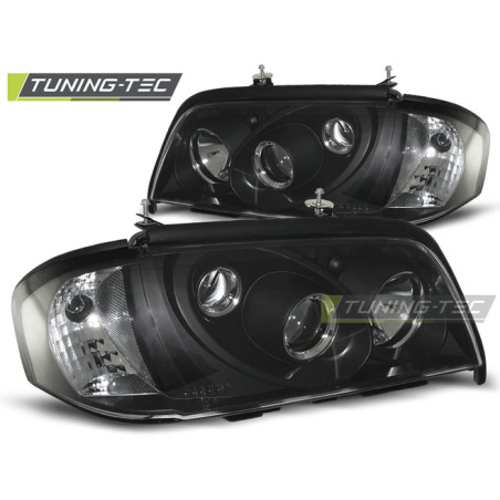 Fari Anteriori Nero per Mercedes-Benz W202 Classe C 06/1993-06/2000 (Cod. TT-LPME11)
