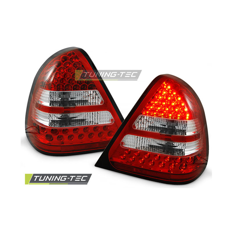 Fanali Posteriori LED Rosso/bianco per Mercedes-Benz W202 Classe C 06/1993-06/2000 (Cod. TT-LDME14)