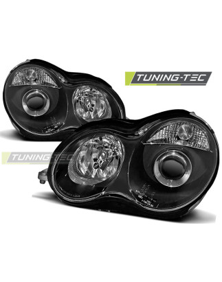 Fari Anteriori Nero per Mercedes-Benz W203 Classe C 07/2000-03/2004 (Cod. TT-LPME17)
