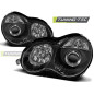 Fari Anteriori Nero per Mercedes-Benz W203 Classe C 07/2000-03/2004 (Cod. TT-LPME17)