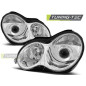 Fari Anteriori Cromato per Mercedes-Benz W203 Classe C 07/2000-03/2004 (Cod. TT-LPME18)