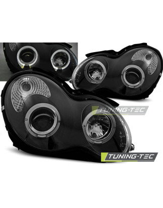 Fari Anteriori Angel Eyes per Mercedes-Benz W203 Classe C 07/2000-03/2004 (Cod. TT-LPME34)