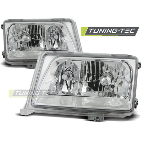 Fari Anteriori Cromato per Mercedes-Benz W124 Classe E 05/1993-06/1995 (Cod. TT-LPME03)