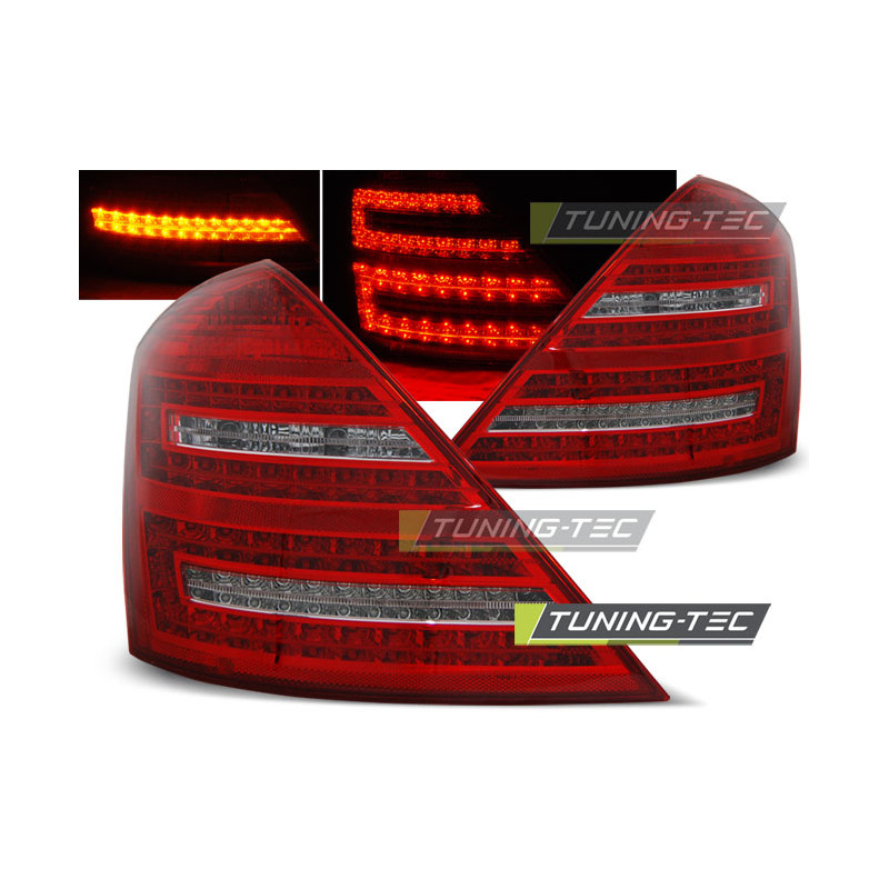 Fanali Posteriori LED Rosso/bianco per Mercedes-Benz W221 S-klasa 2005-2009 (Cod. TT-LDME50)