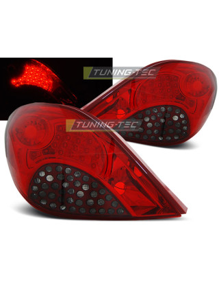 Fanali Posteriori LED Rosso Fumé per Peugeot 207 3D/5D 05/2006-06/2009 (Cod. TT-LDPE18)