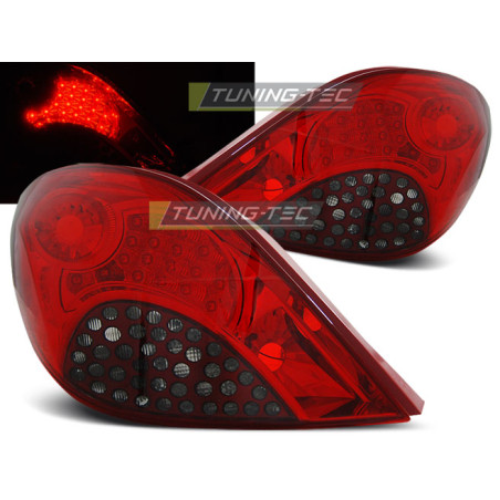 Fanali Posteriori LED Rosso Fumé per Peugeot 207 3D/5D 05/2006-06/2009 (Cod. TT-LDPE18)