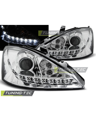 Fari Anteriori con Luci Diurne Luci Diurne Cromato per Ford Focus 11/2001-10/2004 (Cod. TT-LPFO47)