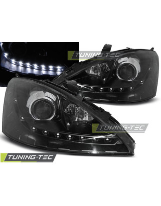 Fari Anteriori con Luci Diurne Luci Diurne Nero per Ford Focus 11/2001-10/2004 (Cod. TT-LPFO48)