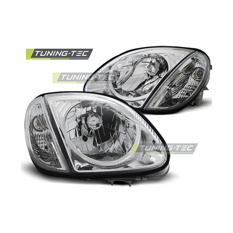 Fari Anteriori Cromato per Mercedes-Benz R170 Slk 04/1996-2004 (Cod. TT-LPME75)