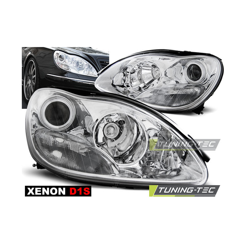 Fari Anteriori Cromato per Mercedes-Benz W220 S-klasa 09/1998-2002 (Cod. TT-LPME78)