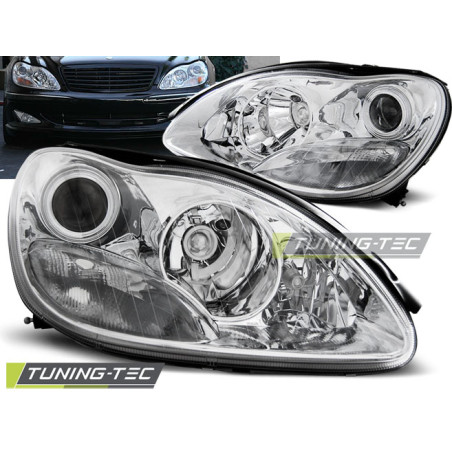 Fari Anteriori Cromato per Mercedes-Benz W220 S-klasa 09/1998-05/2005 (Cod. TT-LPME79)